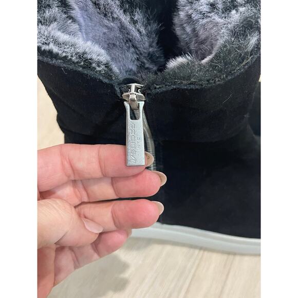 J Slides Boots Women 8.5 Black White Tristan Waterproof Platform Sneaker Bootie - Picture 4 of 8